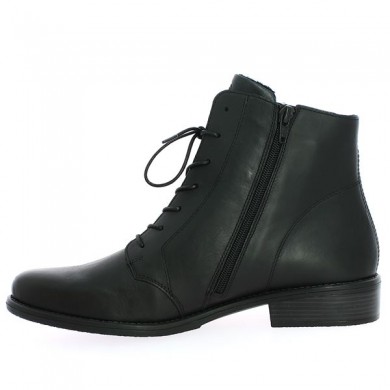 Women's black bootie with orthopedic sole 42, 43, 44, 45, inside view