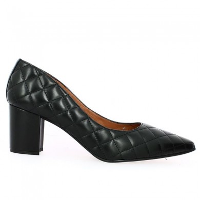 black quilted pump big size Shoesissime, side view