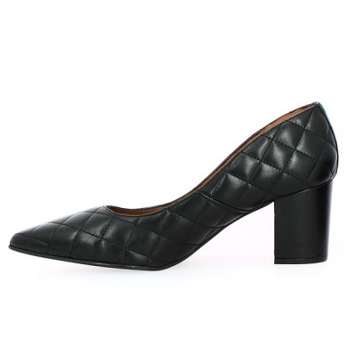 black quilted leather heels 42, 43, 44, 45, interior view