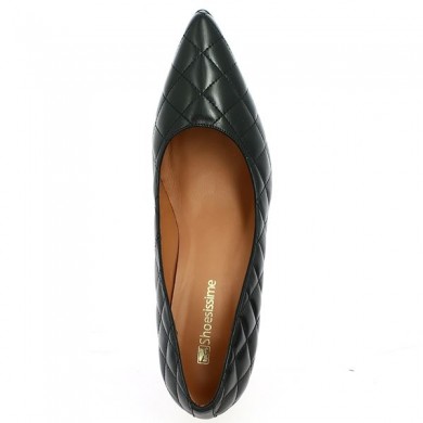 black quilted leather pump 42, 43, 44, 45, top view