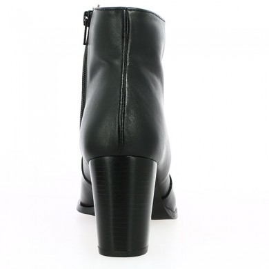 black leather ankle boots 42, 43, 44, 45 woman, top view