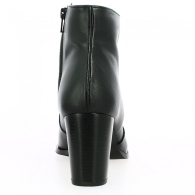 bottines talon noir cuir 42, 43, 44, 45 femme, vue dessus