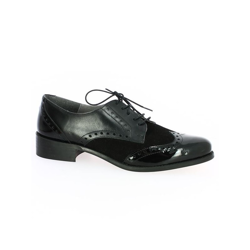 Shoesissime black derby large size, profile view