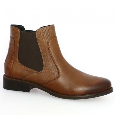 flat camel boots 42, 43, 44, 45 Remonte Shoesissime, profile view