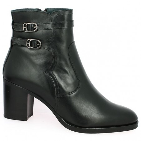 boots noire talon femme 42, 43, 44, 45 Shoesissime, vue profil boots noire talon femme 42, 43, 44, 45 Shoesissime, vue profil