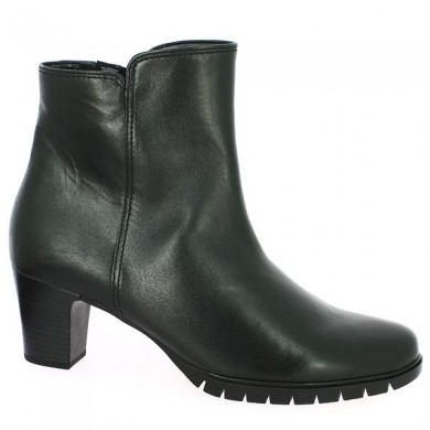 black heel boots with notched sole for women Gabor, profile view