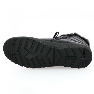 Boots noire grande taille Neige femme, vue semelle