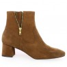 Cléo - Camel square toe boots - Women's Large Size Boots - Shoesissime