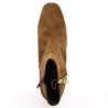 Cléo - Camel square toe boots - Women's Large Size Boots - Shoesissime