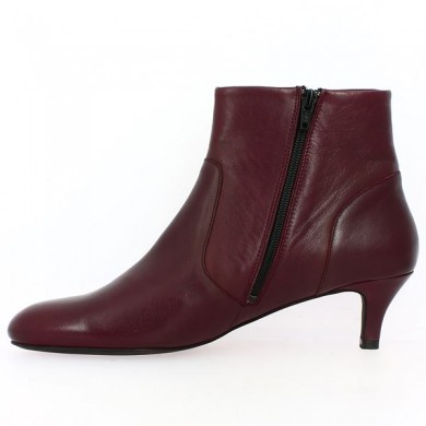 Charlène - Burgundy ankle boots small heel - Boots 42, 43, 44, 45 - Shoesissime