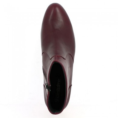 Charlène - Burgundy ankle boots small heel - Boots 42, 43, 44, 45 - Shoesissime