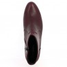 Charlène - Burgundy ankle boots small heel - Boots 42, 43, 44, 45 - Shoesissime
