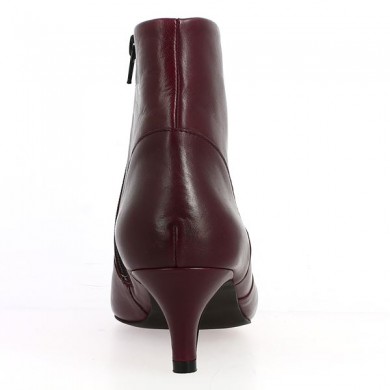 Charlène - Burgundy ankle boots small heel - Boots 42, 43, 44, 45 - Shoesissime