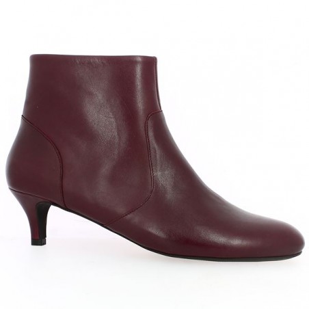 Charlène - Burgundy ankle boots small heel - Boots 42, 43, 44, 45 - Shoesissime Charlène - Burgundy ankle boots small heel - Boots 42, 43, 44, 45 - Shoesissime
