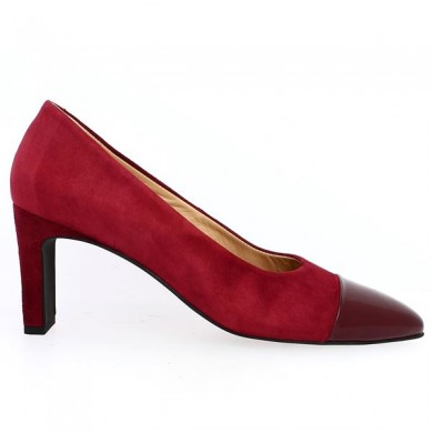 Heels Large Size Woman Bordeaux, profile view