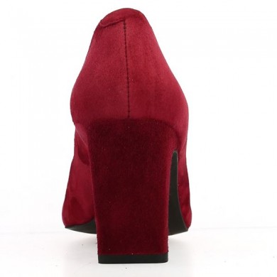 Heel shoes large size woman Bordeaux, heel view
