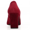 Heel shoes large size woman Bordeaux, heel view