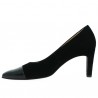Escarpin velours noir bout pointu vernis grande pointure, vue intérieure