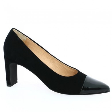 Black pointed toe patent shoe 42, 43, 44, 45 Shoesissime, profile view