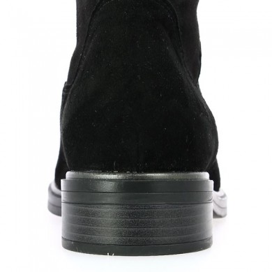 Agathe - D8387-02 Bottes Plate velours noir Remonte - Chaussures Remonte - Shoesissime