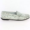 mocassin confort Shoesissime blanc grande pointure femme, vue coté