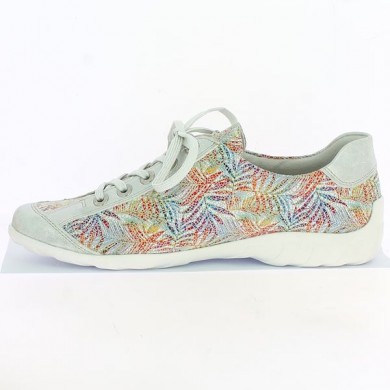 women's multicolor sneakers R3435-93 large size, side view