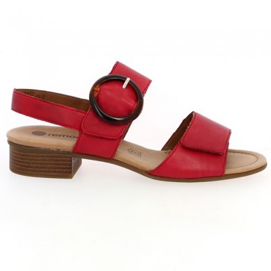 red scratch sandal woman large size D0P53-33, side view