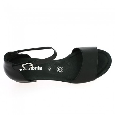 Black Remonte high heel sandal, top view