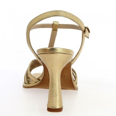Crystal - Gold high heel sandal - Chic large size sandals - Shoesissime