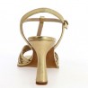 Crystal - Gold high heel sandal - Chic large size sandals - Shoesissime