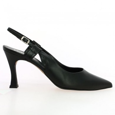 black pointed pump high heel big size woman Shoesissime, side view