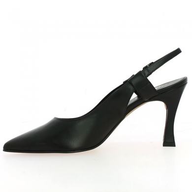black pointed high heel sling back 42, 43, 44, 45 woman, inside view