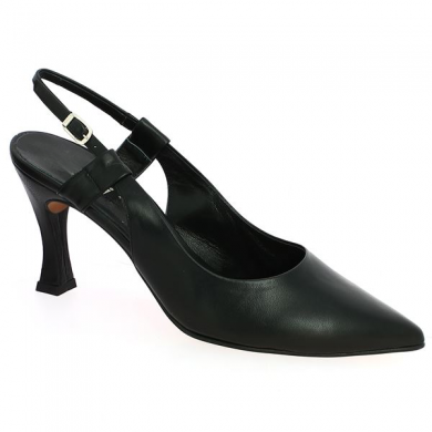 Shoesissime black high heel pump, profile view