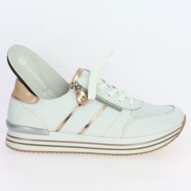 white platform sneakers D1310-81 Remonte, removable sole view