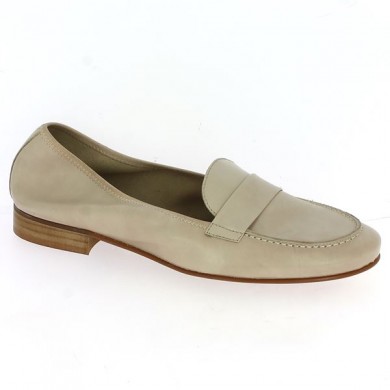 nude moccasin large size woman Shoesissime, profile view