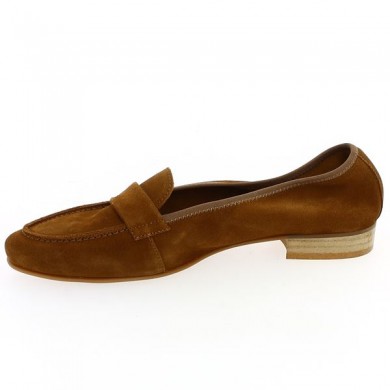 brown elasticized shoe camel 42, 43, 44, 45 woman Folie's, inside view