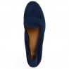 Mocassin femme grande pointure nubuck bleu Shoesissime, vue dessus