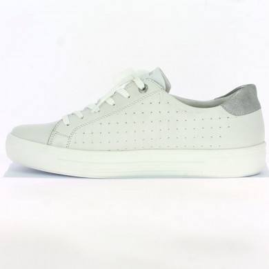 White sneakers large size woman Shoesissime zipper, inside view