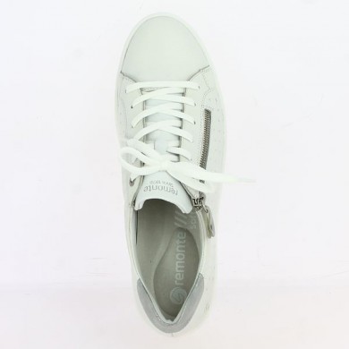 White sneakers for women 42, 43, 44, 45 zip up Shoesissime, top view