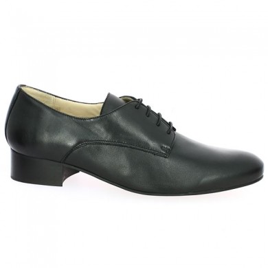 black leather derby large size woman Shoesissime, profile view