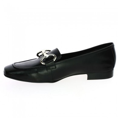 Women's leather shoes Black gold chain 42, 43, 44, 45, interior view