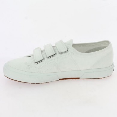 women's white cotton scratch sneakers large size, side view
