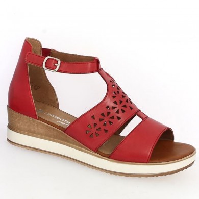 Remonte D6450-33 red sandal large size, profile view