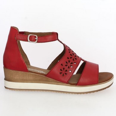 red wedge sandal 42, 43, 44, 45 Shoesissime, side view