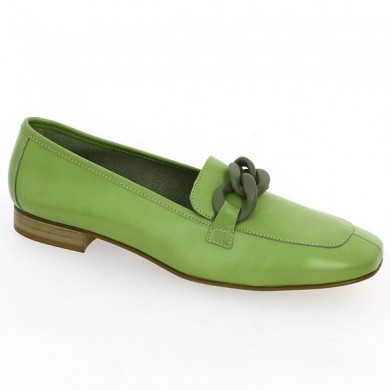 mocassin vert chaine 42, 43, 44, 45, vue profil