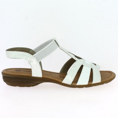 Remonte white large comfort slippers R3664-9, side view