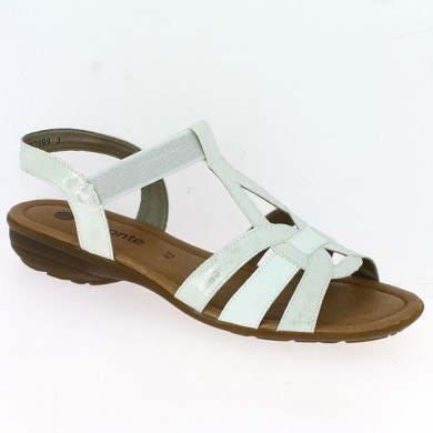 sandale confort grande taille Remonte blanche R3664-9, vue profil
