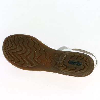 sandals white comfort large size Remonte, sole view