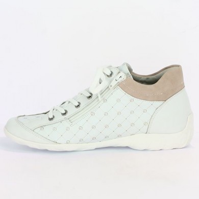 tennis woman 42, 43, 44, 45 removable sole leather woman Zip up white, interior view