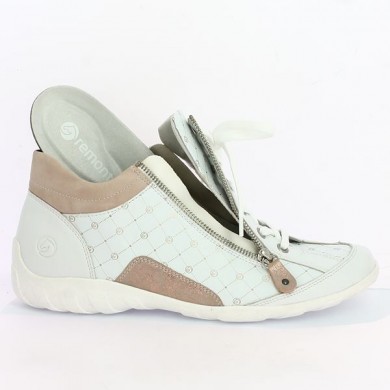 tennis shoes with removable leather sole, large size, white zip up, top view